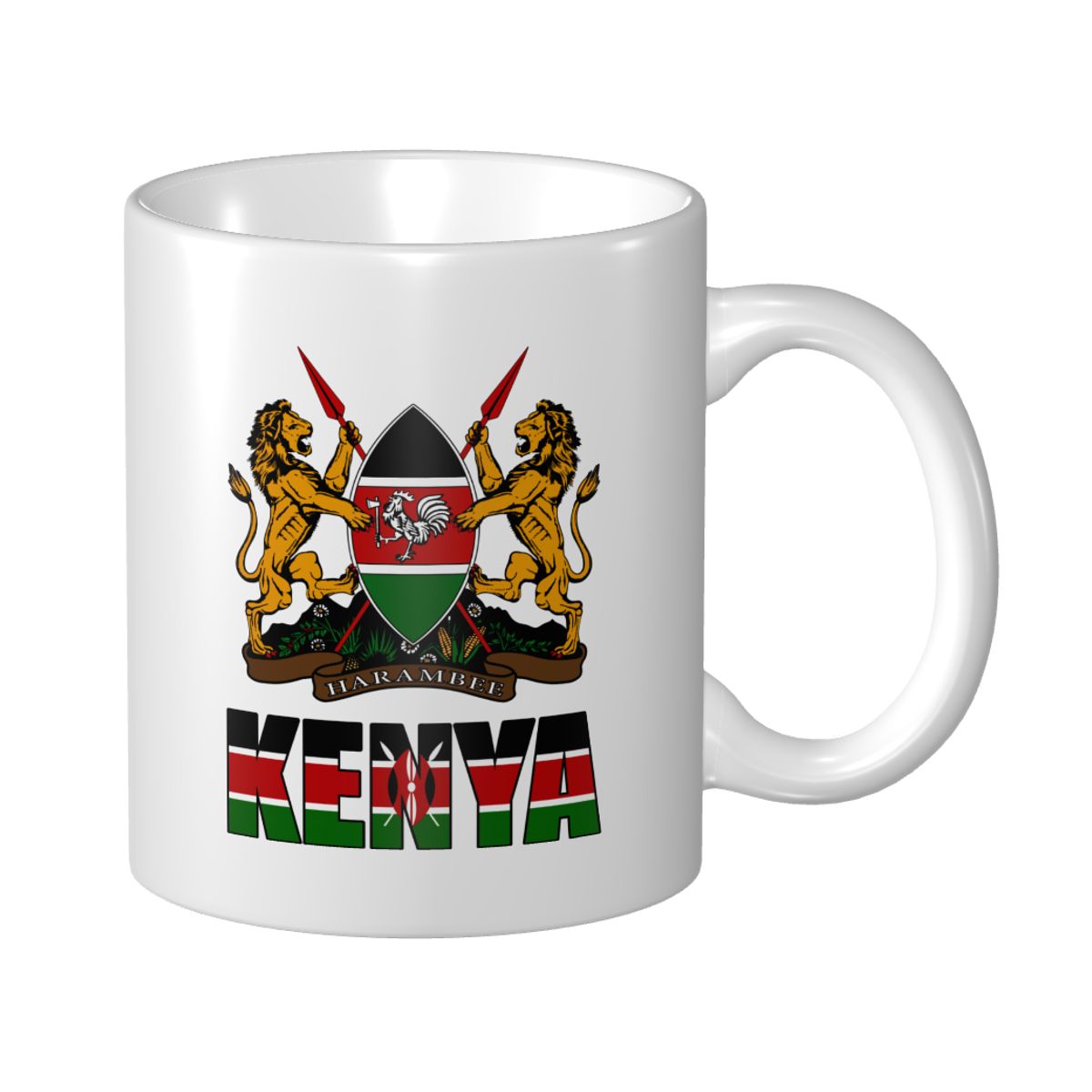 Coffee Tea Kenya - Mark Cup Mug Kenya Letter Flag