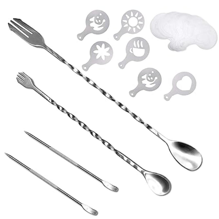 Coffee Stencil Art - 36 Pcs Coffee Art Maker Set,