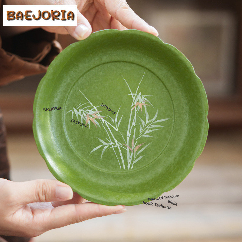 Bamboo Tea Tray - BAEJORIA Hand Painted Bamboo Pot Bearing