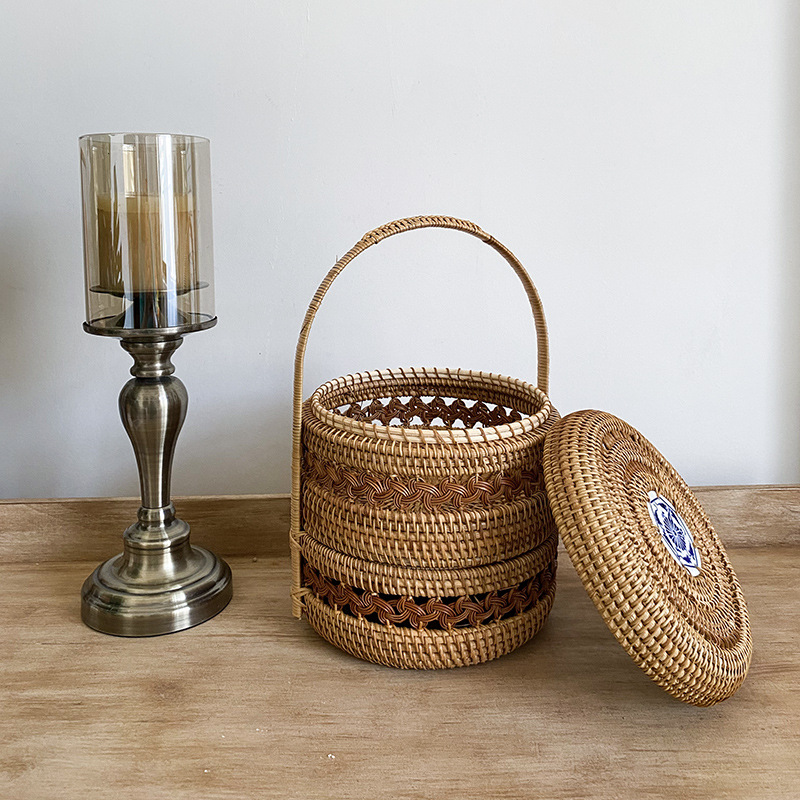 Coffee Tea Vietnam - Direct wholesale Vietnam rattan double-layer food