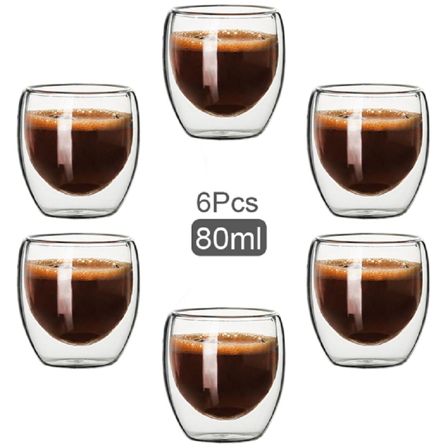 Double Wall Mug - Double Walled Glass Coffee Mugs Glass