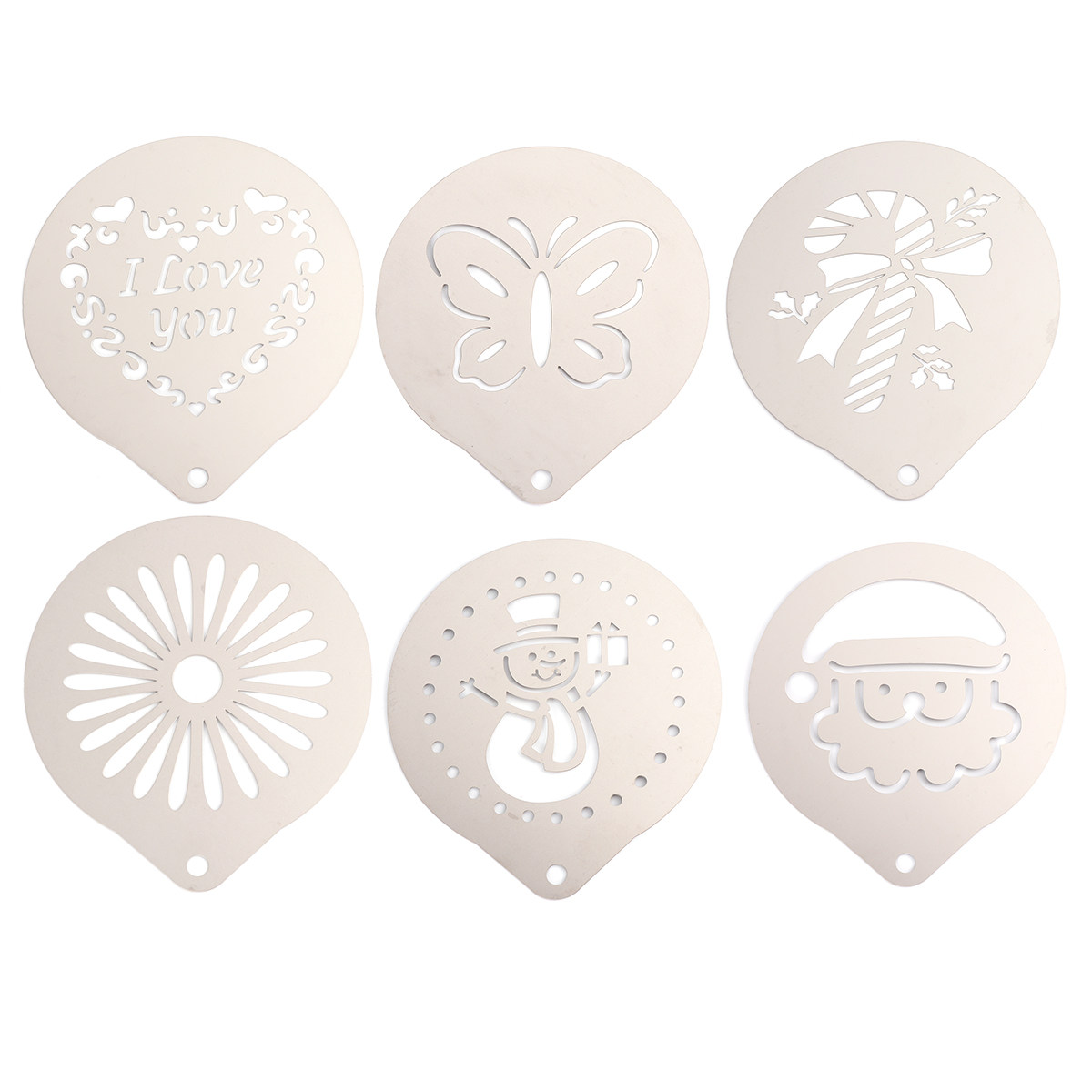 Coffee Stencil Art - 1Set Coffee Stencils Stainless Steel Resistant