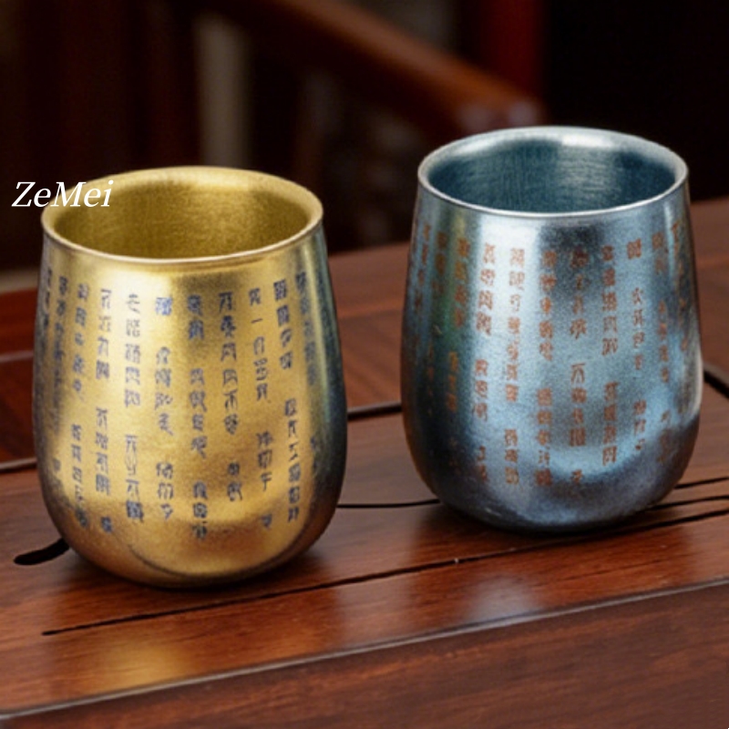 Double Wall Mug - 1Pcs Pure Titanium Double-Wall Coffee Mug,Laser-engraved