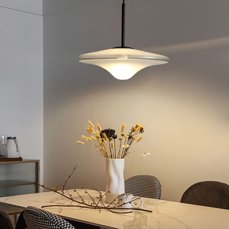 Switching Coffee To Tea - Nordic Minimalis Flying Saucer Glass Pendant