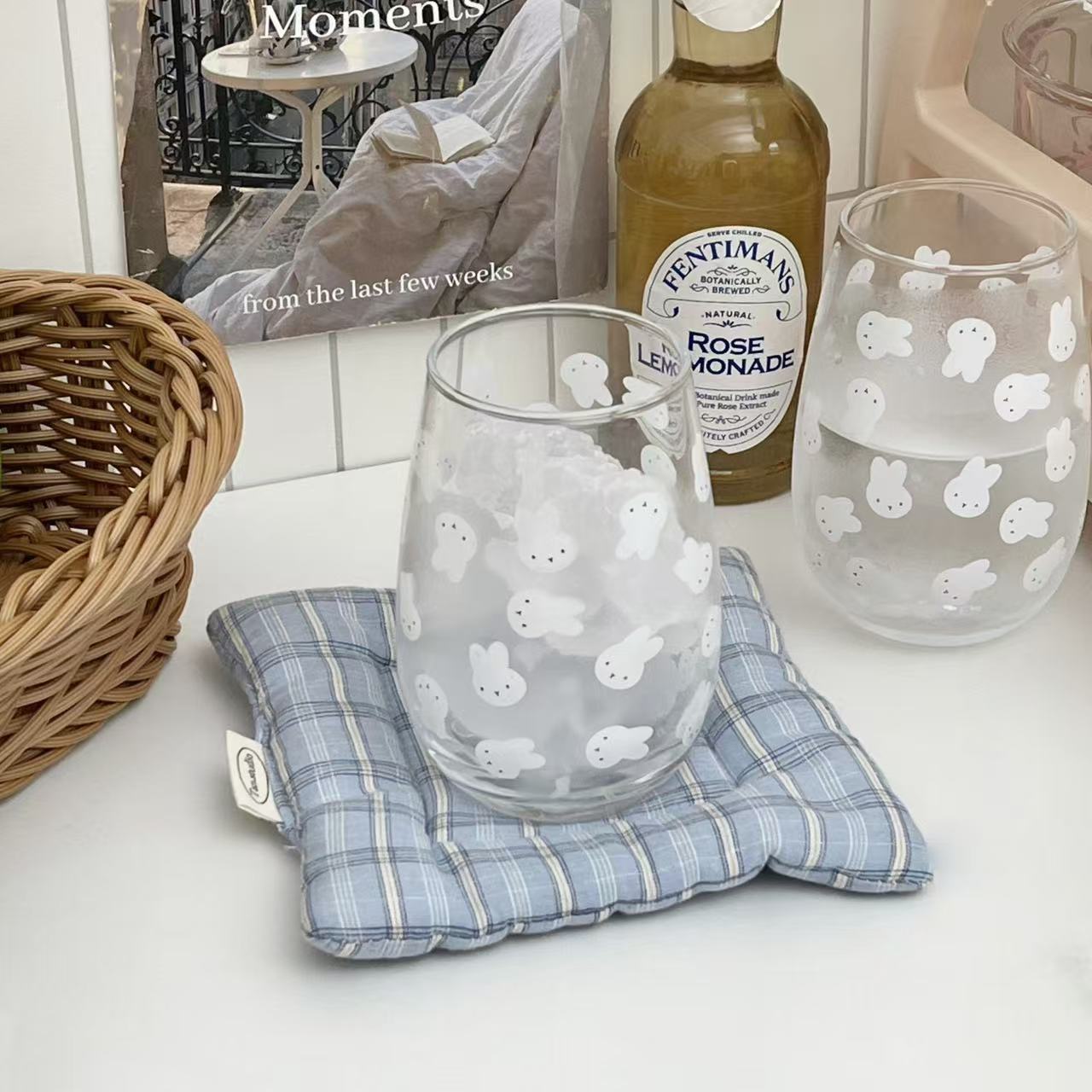 Cute Miffy Rabbit Printed Glas - Coffee Tea & Espresso Appliances ulasan dan harga