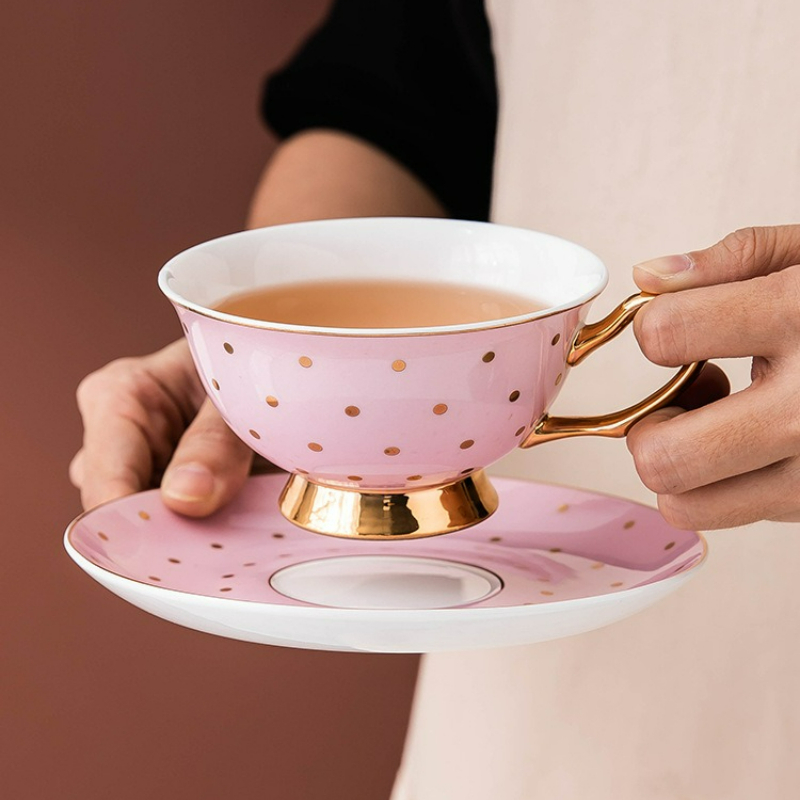 Ceramic Pink Coffee Mugs with  - Tea Coffee Pot Set ulasan dan harga