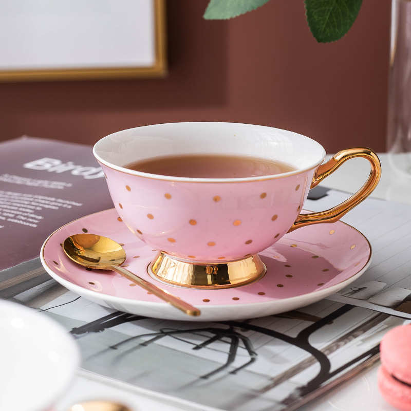 Ceramic Pink Coffee Mugs with  - Tea Coffee Pot Set ulasan dan harga