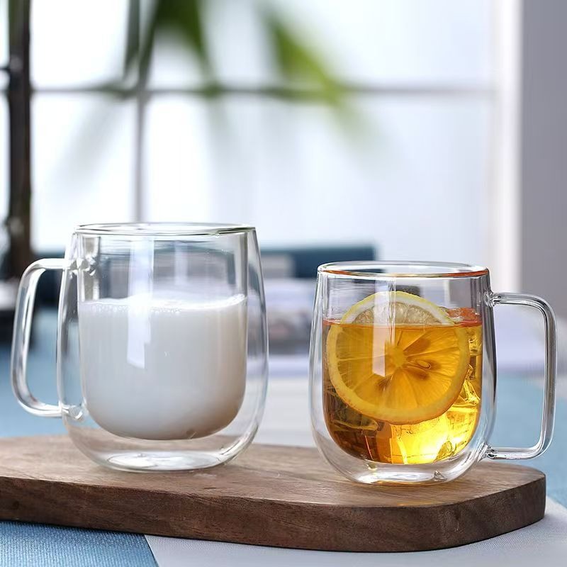 Double Wall Glass Handled Mug  - Double Wall Mug ulasan dan harga