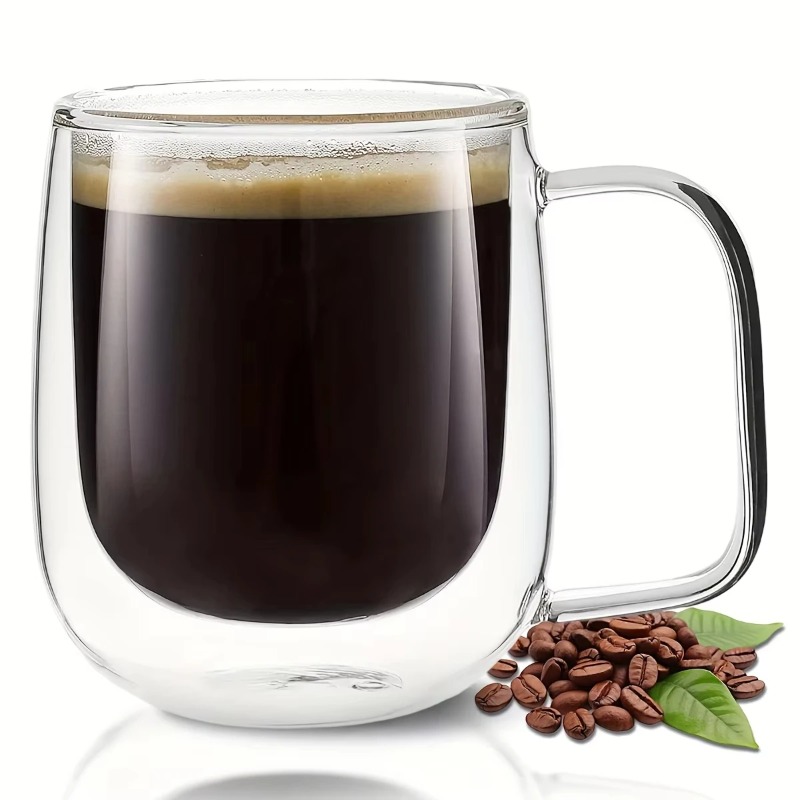 Double Wall Glass Handled Mug  - Double Wall Mug ulasan dan harga