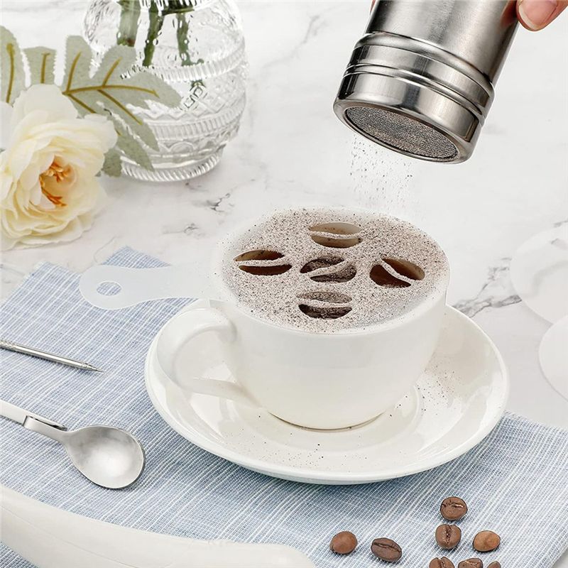 22PCS Reusable Coffee Decorati - Coffee Stencil Art ulasan dan harga