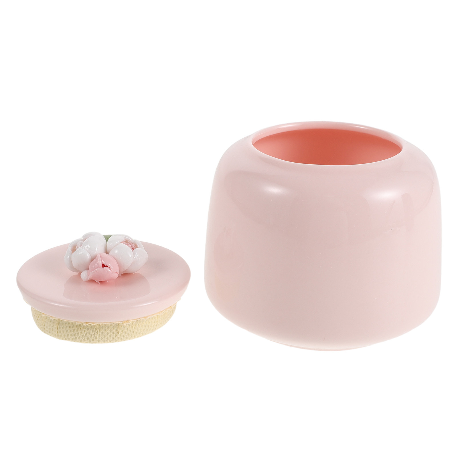 Ceramic Tea Jar Pink Porcelain - Coffee Tea Leaf And Bean ulasan dan harga