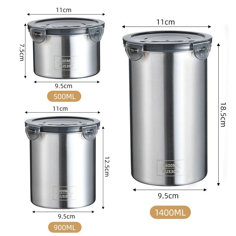 Stainless Steel Food Container - Coffee Tea Leaf And Bean ulasan dan harga