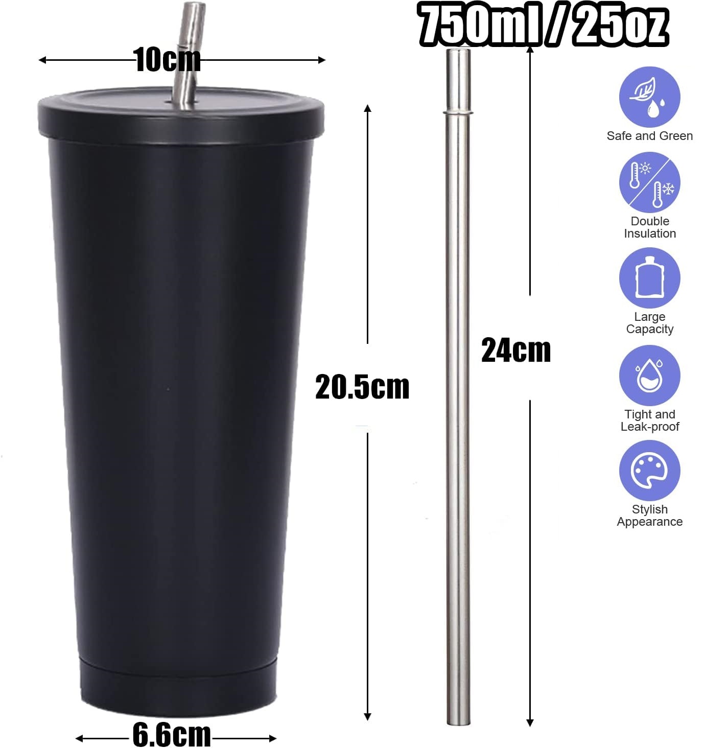 750ml Double-Wall Insulated Tu - Double Wall Mug ulasan dan harga