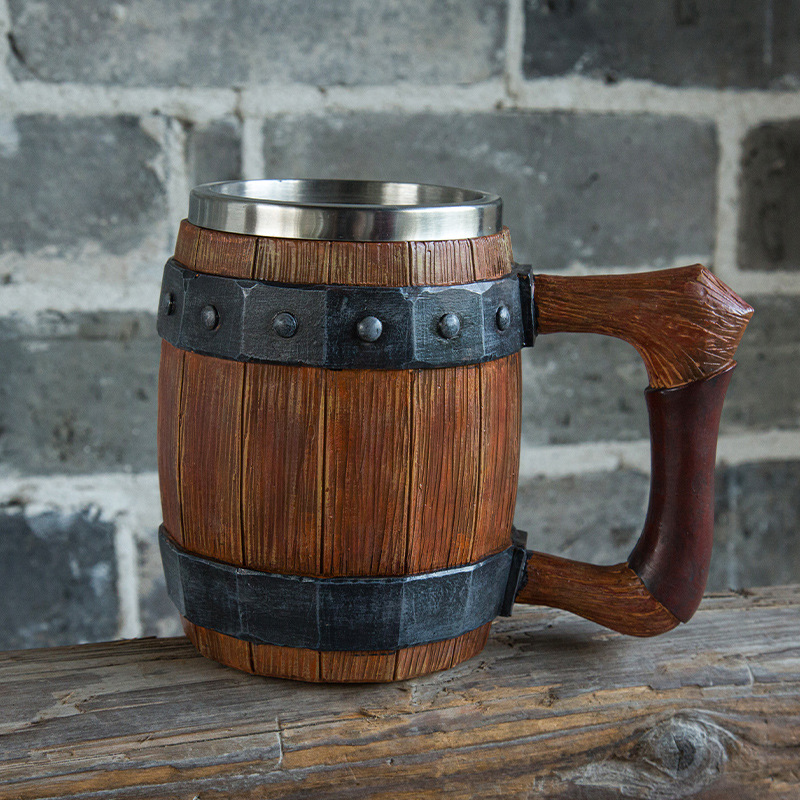 Viking Retro Beer Mug Resin 30 - Double Wall Mug ulasan dan harga