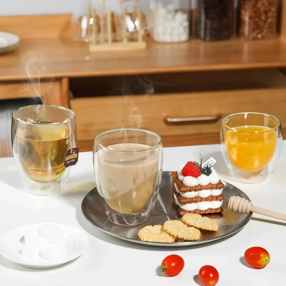 6 pcs Clear Double Wall Glass  - Double Wall Mug ulasan dan harga