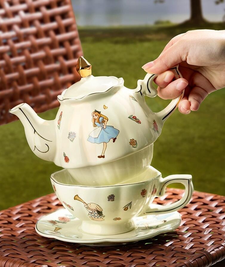 Alice Ceramic Tea and Coffee S - Tea Coffee Pot Set ulasan dan harga