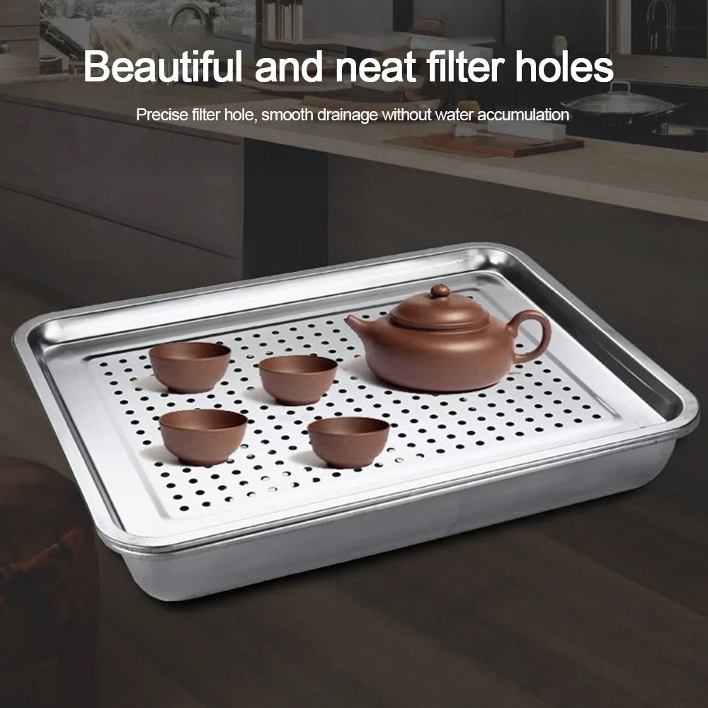 New Stainless Steel Tea Tray R - Bamboo Tea Tray ulasan dan harga