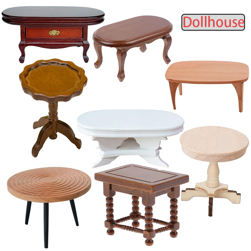 1:12 Dollhouse Miniature Round - Coffee Y Tea ulasan dan harga