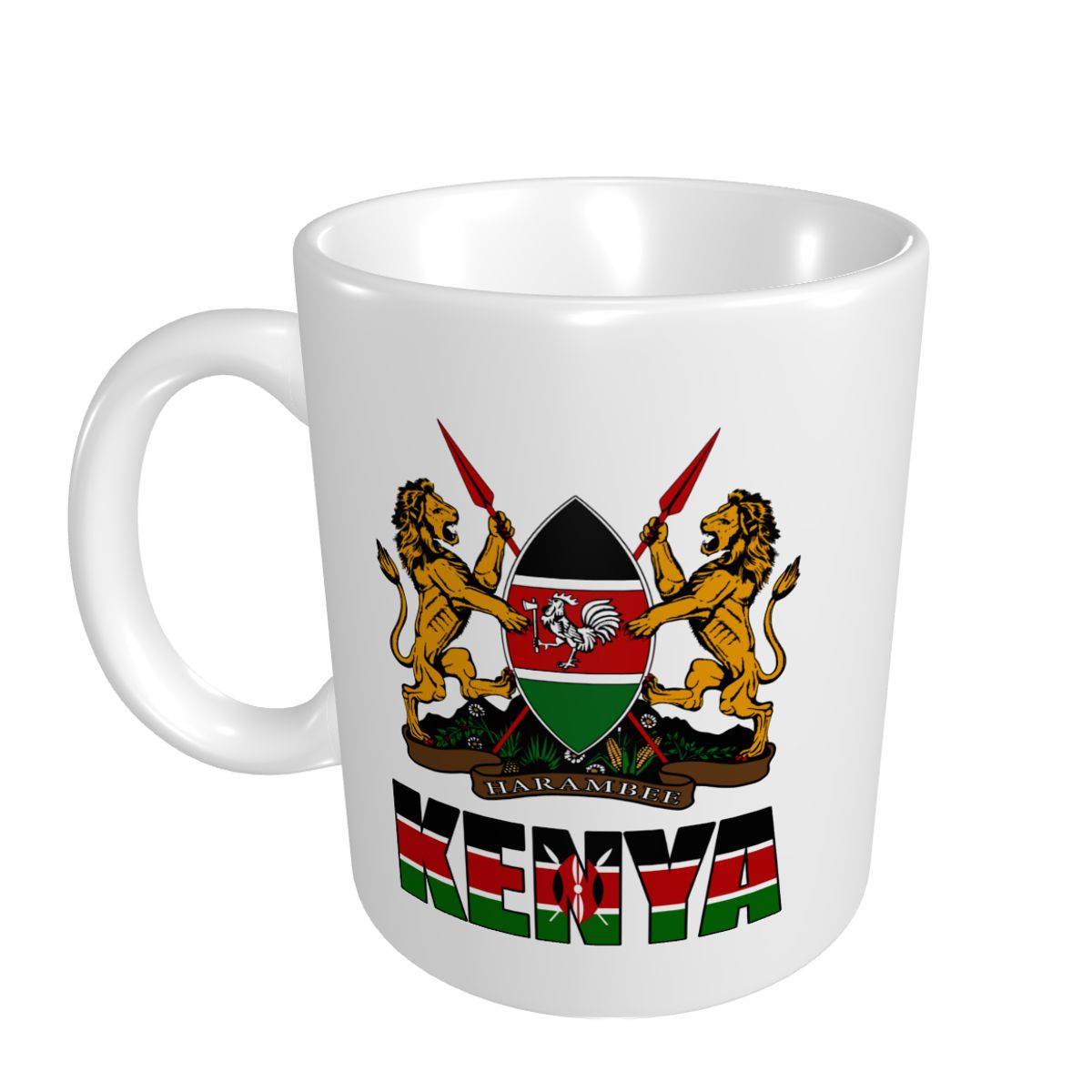 Mark Cup Mug Kenya Letter Flag - Coffee Tea Kenya ulasan dan harga