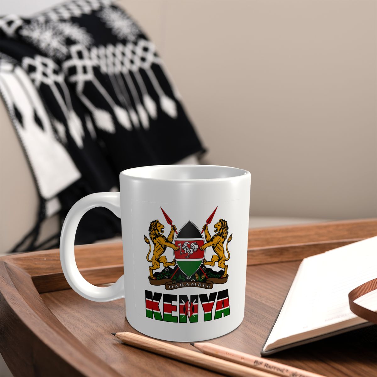 Mark Cup Mug Kenya Letter Flag - Coffee Tea Kenya ulasan dan harga