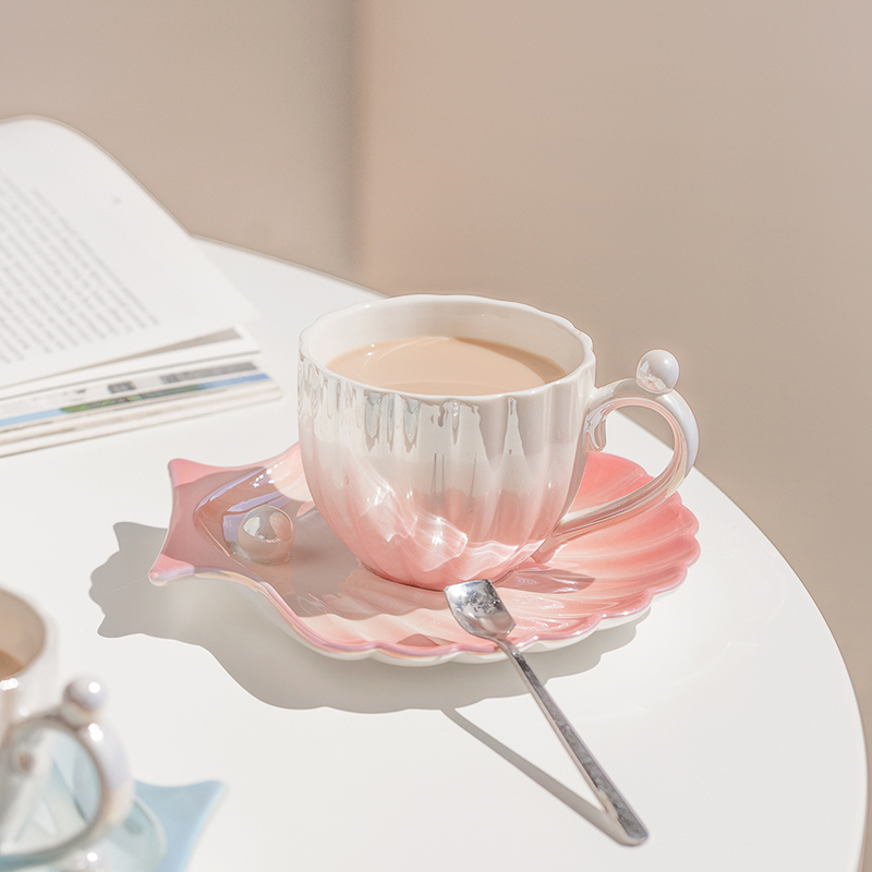 Pearl Shell Design Ceramics Mu - Best Tea Coffee ulasan dan harga