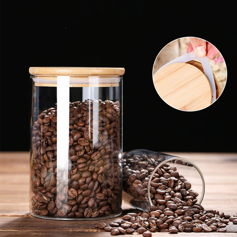 Glass Food Storage Jars with A - Coffee Tea Leaf And Bean ulasan dan harga