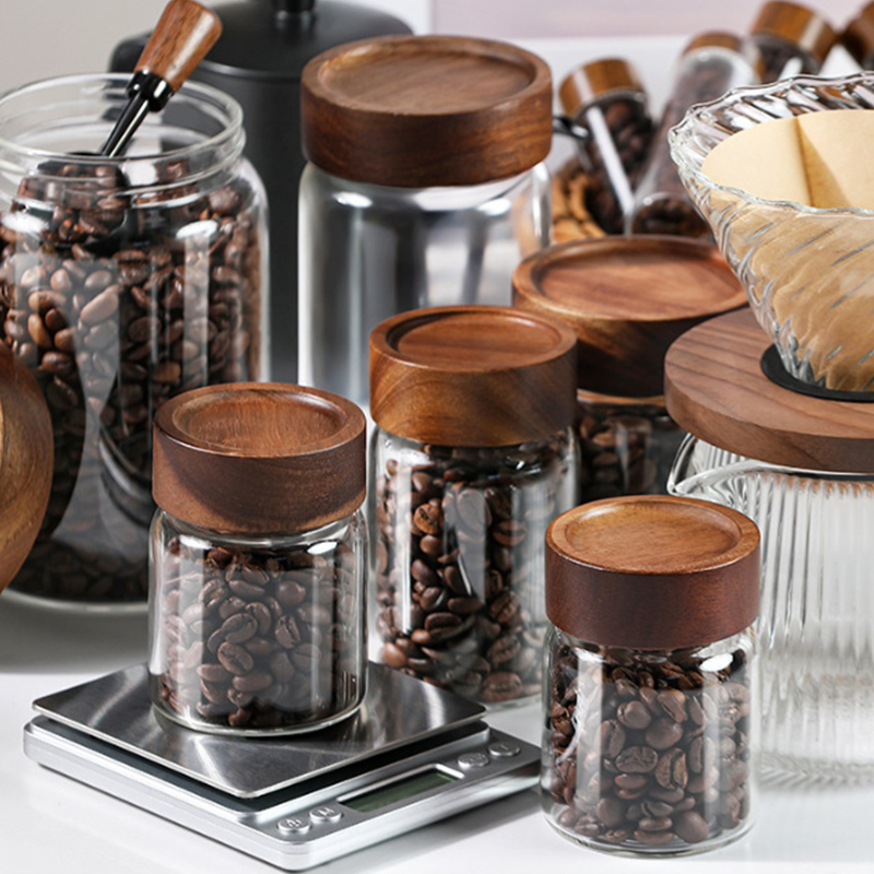 Coffee Beans Storage Container - Coffee Tea Display ulasan dan harga