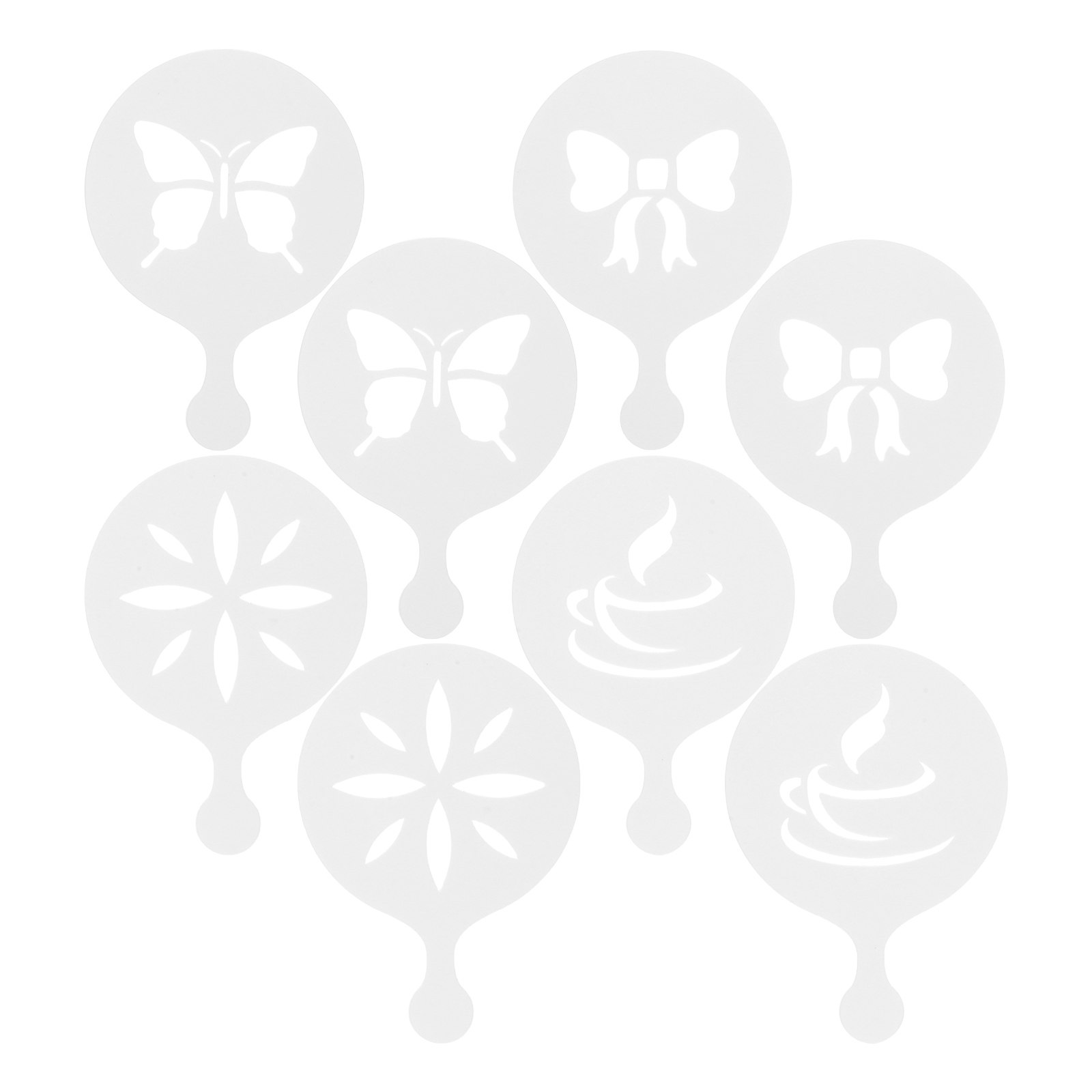 8Pcs Latte Art Coffee Stencils - Coffee Stencil Art ulasan dan harga