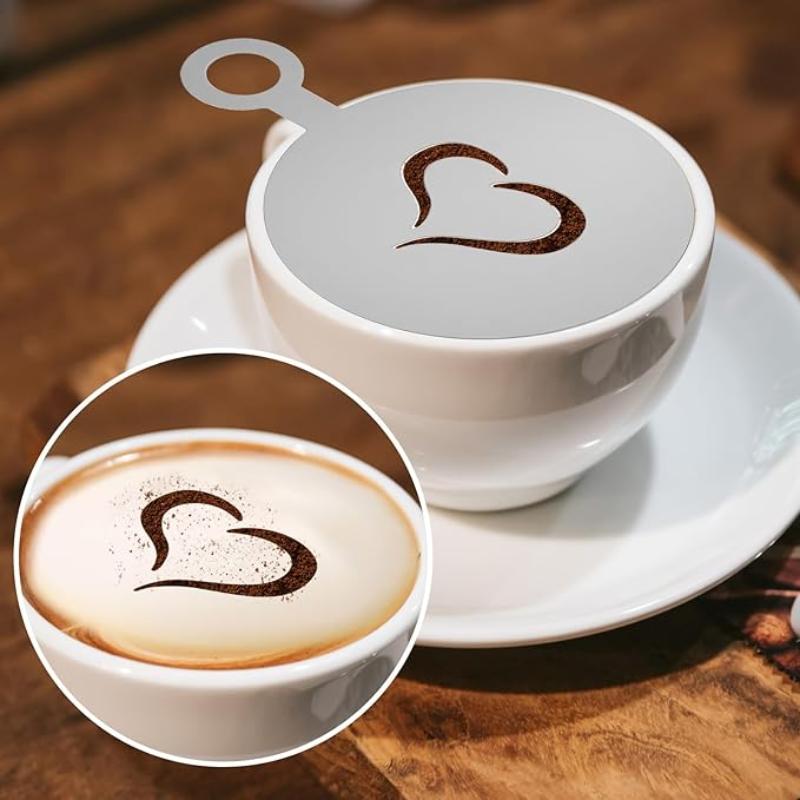 4Pcs/Set Stainless Steel Coffe - Coffee Stencil Art ulasan dan harga