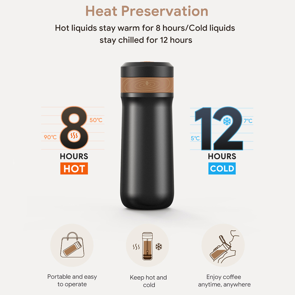 ICafilas 320ml Portable French - Coffee Tea Press ulasan dan harga