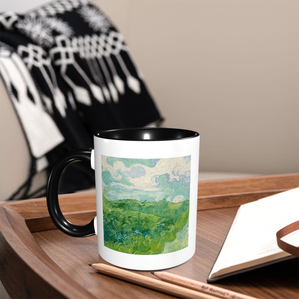 Green Wheat Fields, Auvers, Vi - Coffee Tea Van ulasan dan harga