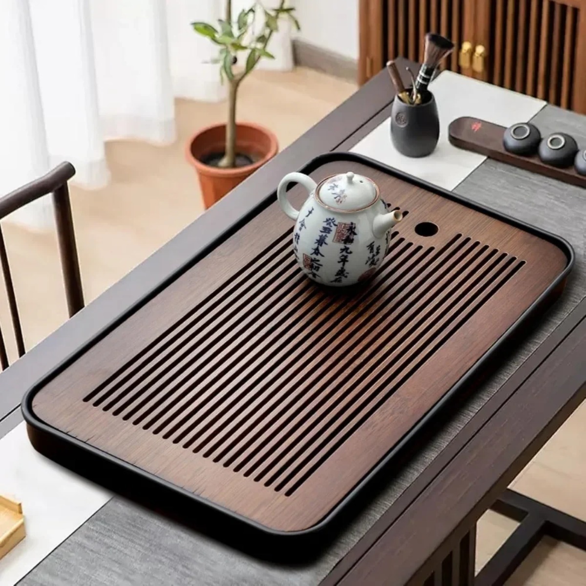 Portable Detachable Bamboo Tea - Bamboo Tea Tray ulasan dan harga
