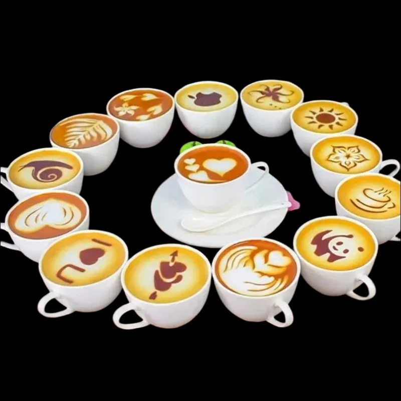 16Pcs/Set Coffee Mold Latte Ca - Coffee Stencil Art ulasan dan harga
