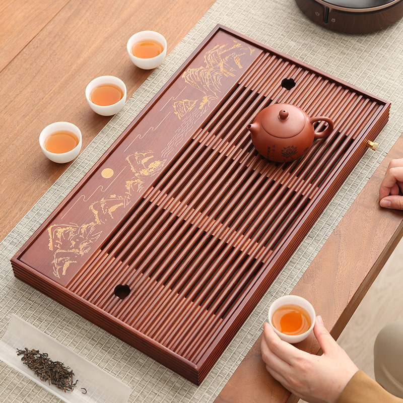 Bamboo Tea Tray Simple Househo - Bamboo Tea Tray ulasan dan harga