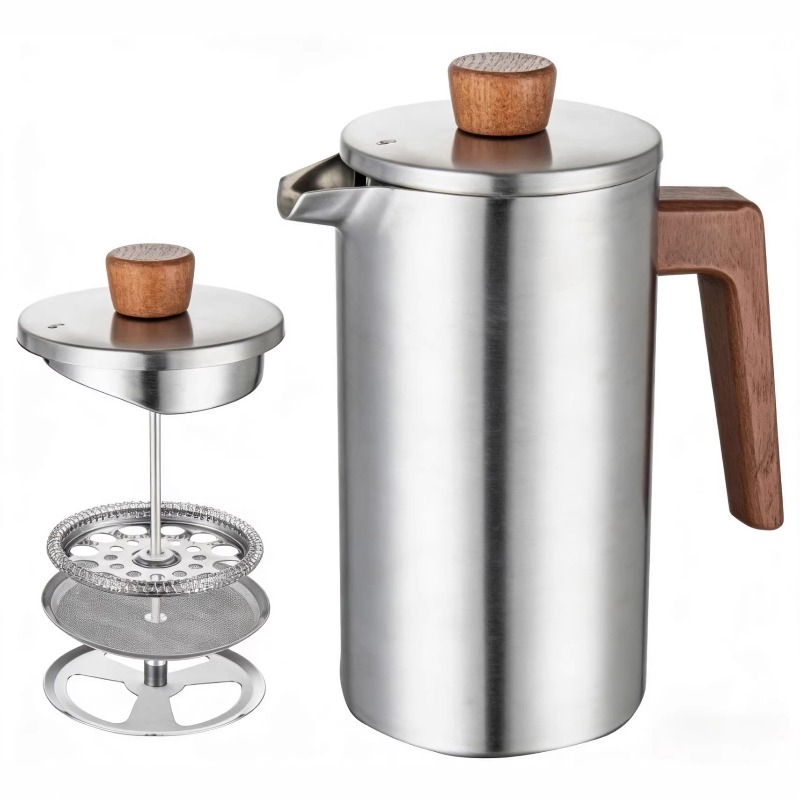 JUSTINLAU 1000ml Stainless Ste - Coffee Tea Press ulasan dan harga