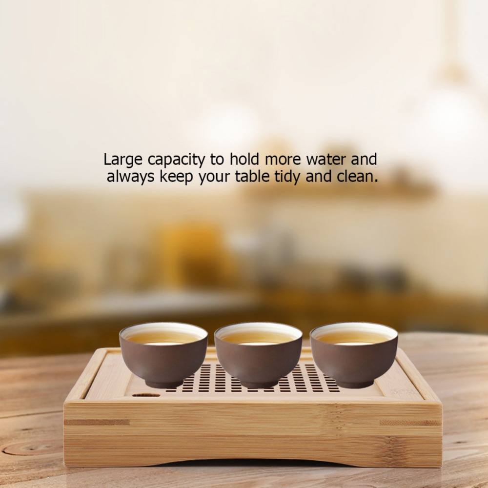 Square Design Kongfu Tea Tray  - Bamboo Tea Tray ulasan dan harga