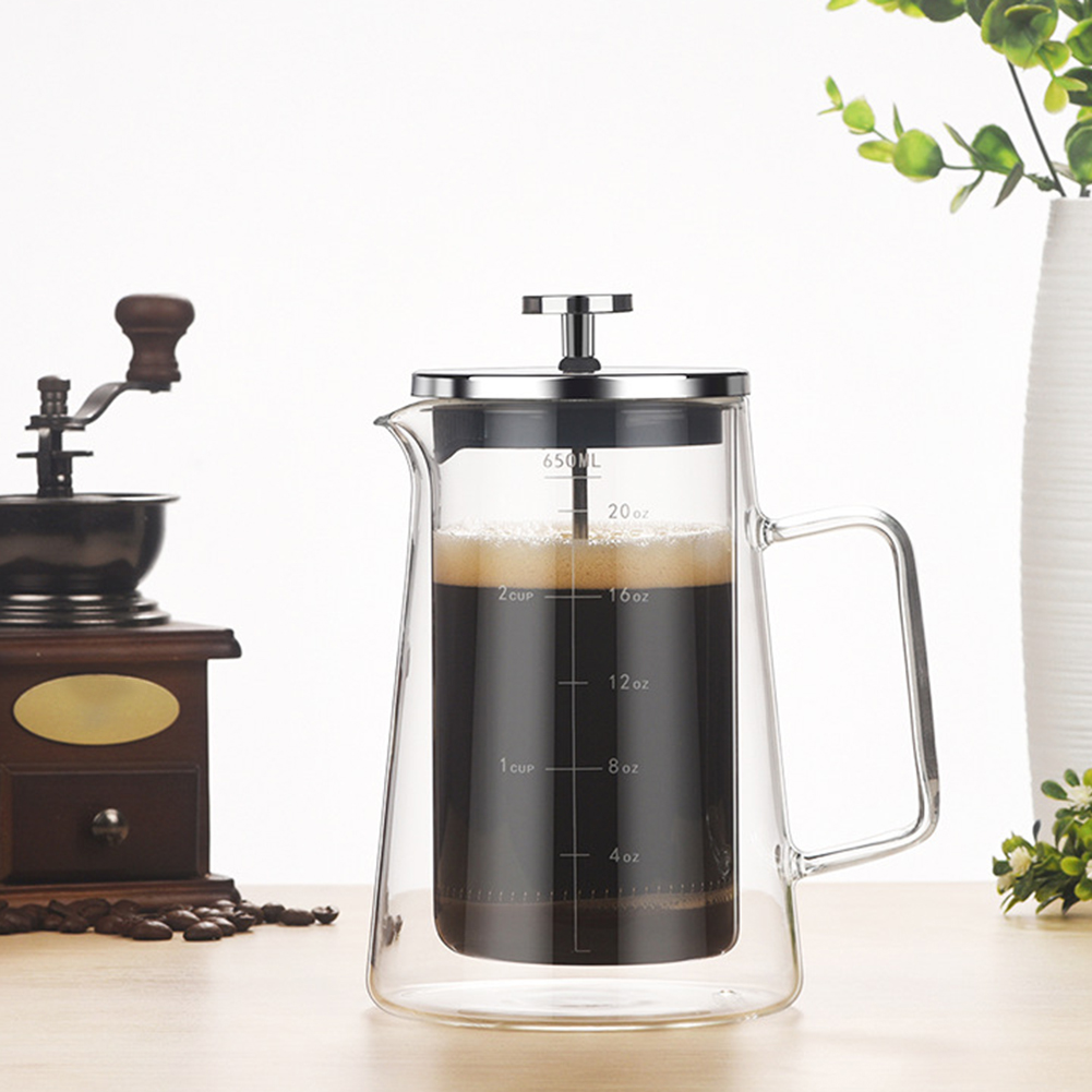 Double Layers French Press Pot - Coffee Tea Press ulasan dan harga