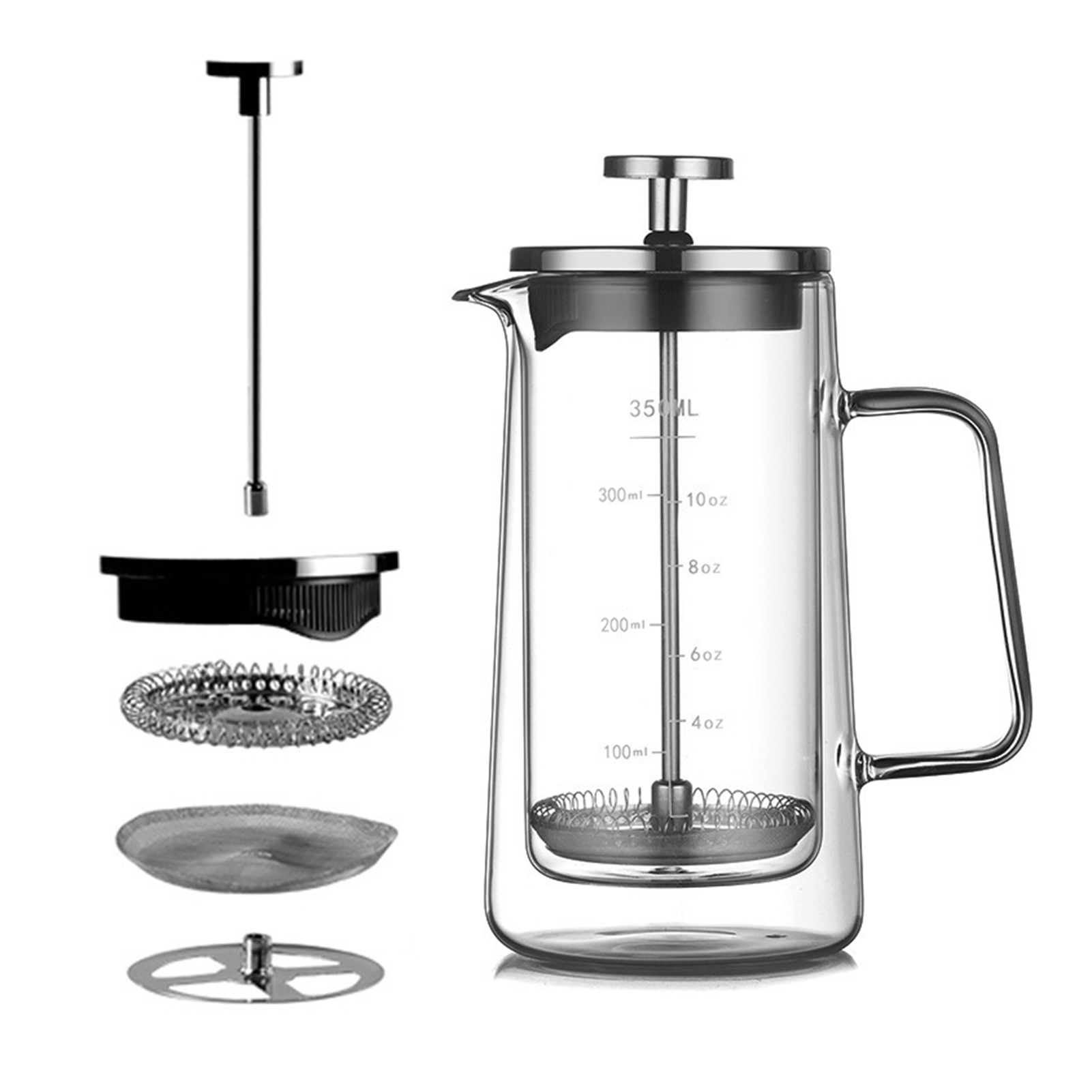 Double Layers French Press Pot - Coffee Tea Press ulasan dan harga