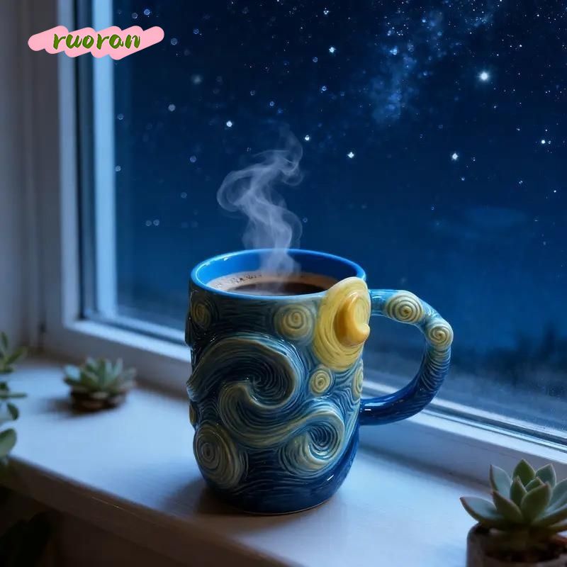 Van Gogh Starry Night Mug Crea - Coffee Tea Van ulasan dan harga