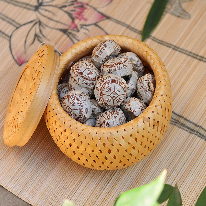 Bamboo woven small basket doub - Bamboo Tea Tray ulasan dan harga