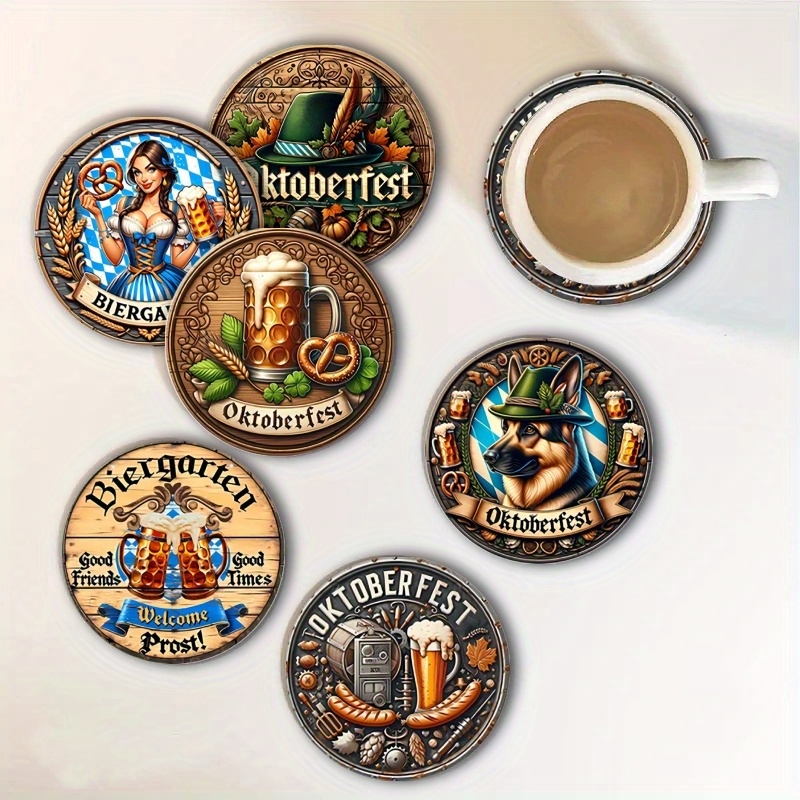 6pcs 4in Wooden Vintage Beer F - Coffee Y Tea ulasan dan harga