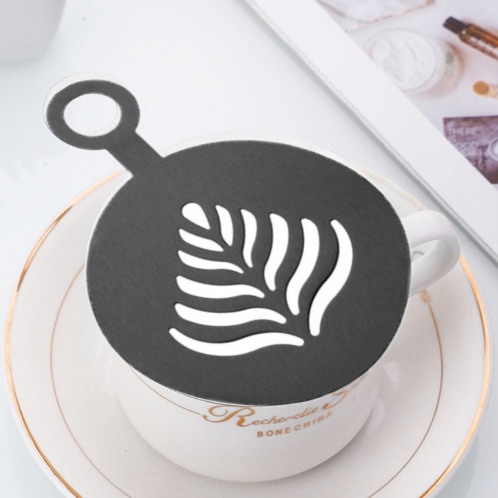 4pcs Stainless Steel Latte Cof - Coffee Stencil Art ulasan dan harga