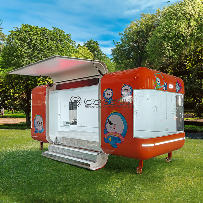 Street Mobile Food Trailer Piz - Coffee Tea Van ulasan dan harga
