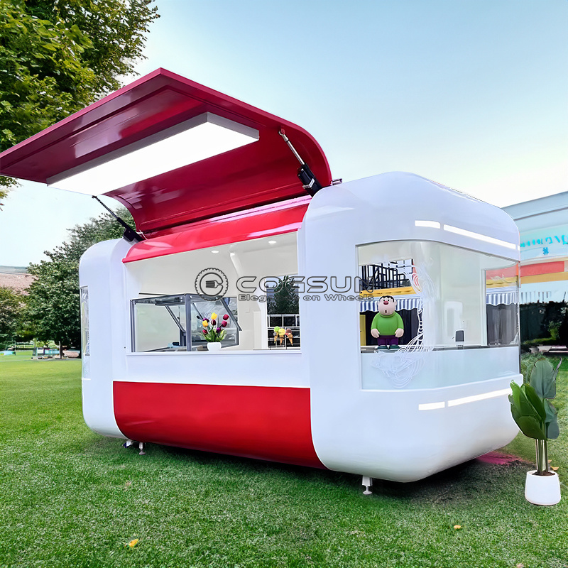 Street Mobile Food Trailer Piz - Coffee Tea Van ulasan dan harga