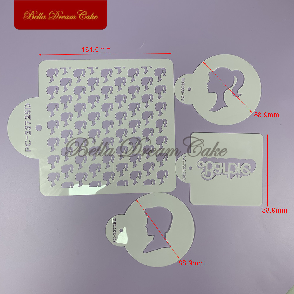 Cartoon Girl/Boy Deisgn Cookie - Coffee Stencil Art ulasan dan harga