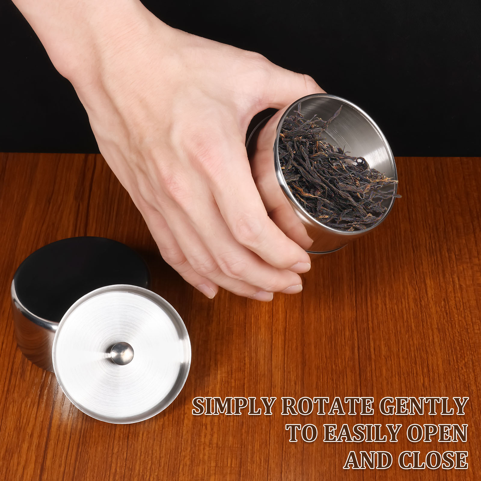 Stainless Steel Tea Leaf Tins  - Coffee Tea Leaf And Bean ulasan dan harga