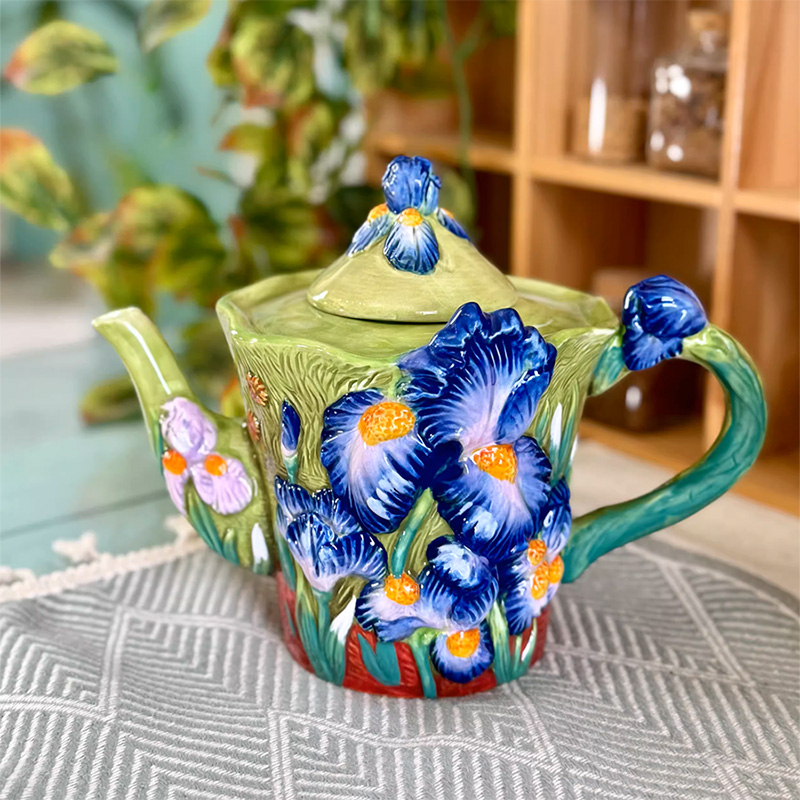 Creative Blue Floral Ceramic C - Coffee Tea Van ulasan dan harga