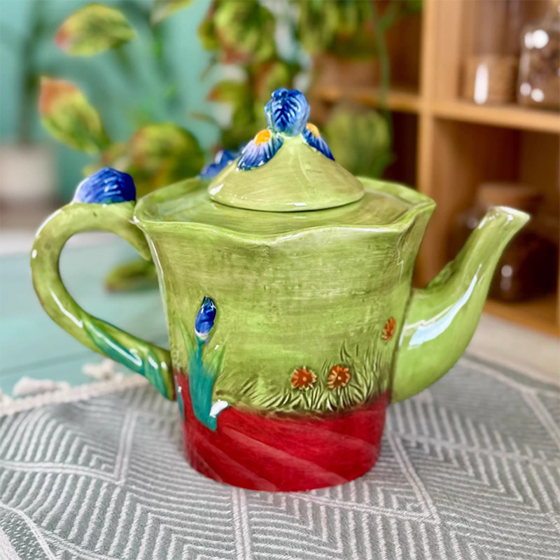 Creative Blue Floral Ceramic C - Coffee Tea Van ulasan dan harga