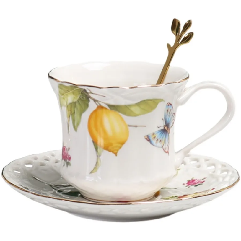 European Style Tea Cup Set Lem - Best Tea Coffee ulasan dan harga
