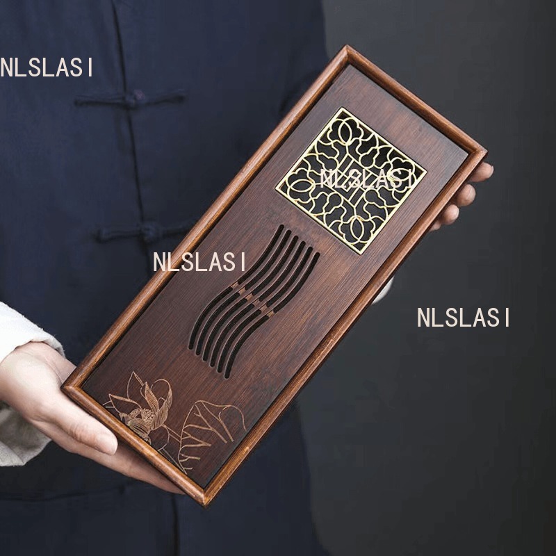 Lotus Bamboo Dry Soaking Plate - Bamboo Tea Tray ulasan dan harga